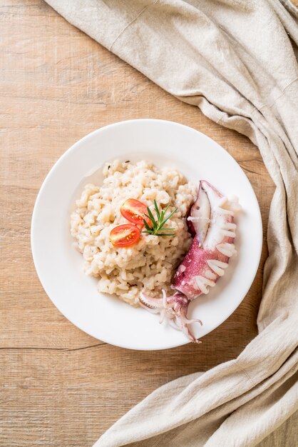 risotto de calamares o pulpo