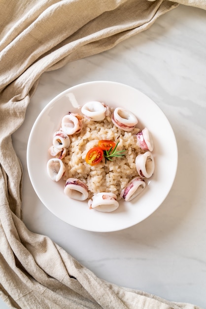 risotto de calamares o pulpo