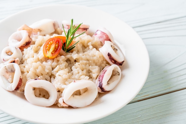 risotto de calamares o pulpo