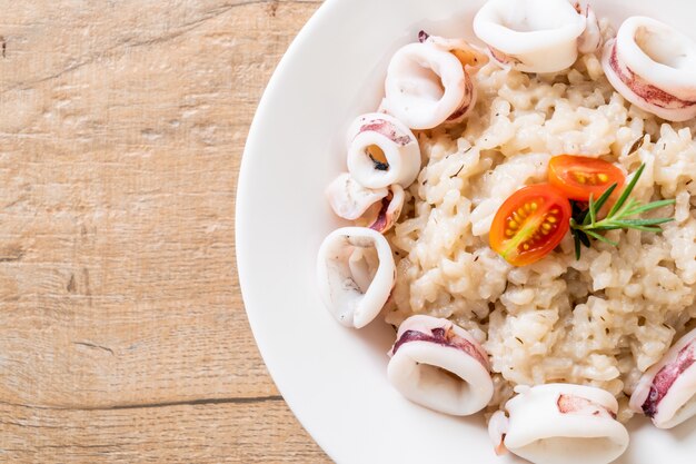 risotto de calamares o pulpo