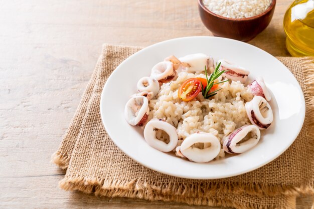 risotto de calamares o pulpo