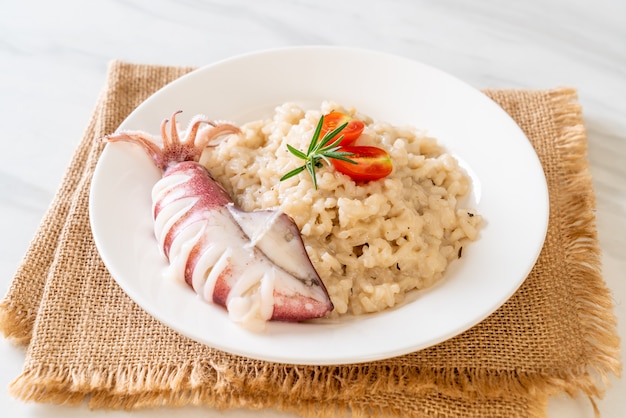 risotto de calamares o pulpo