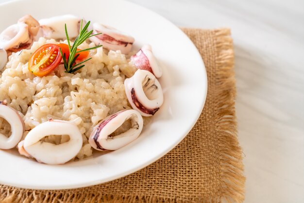 risotto de calamares o pulpo