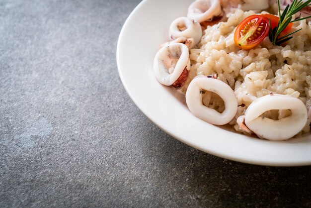 risotto de calamares o pulpo