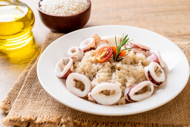 risotto de calamares o pulpo