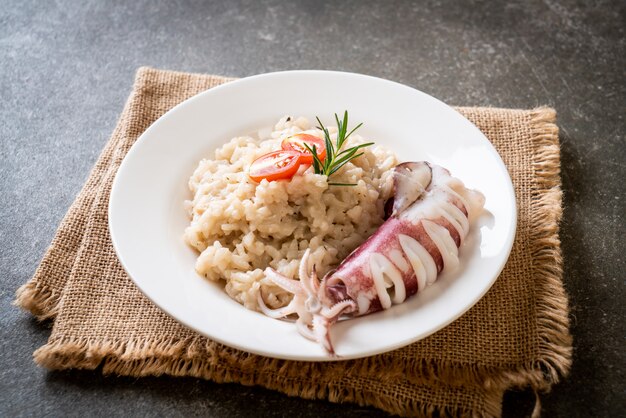 risotto de calamares o pulpo