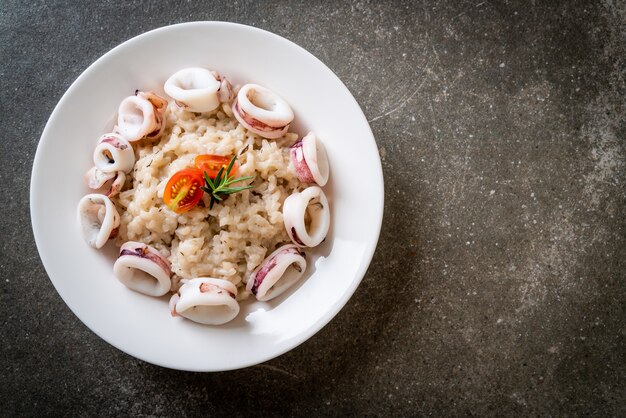 risotto de calamares o pulpo