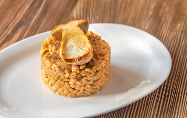 Risotto con hongos porcini