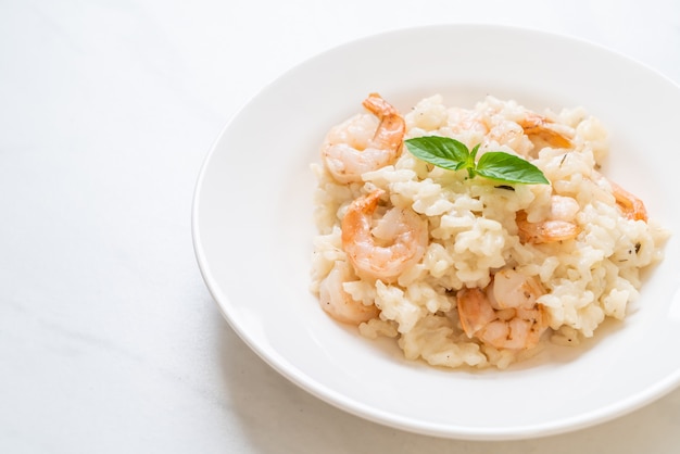 risotto italiano con camarones