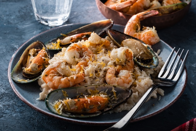 Risotto con mariscos