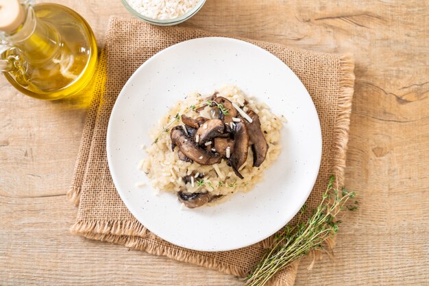 Risotto de setas y queso.