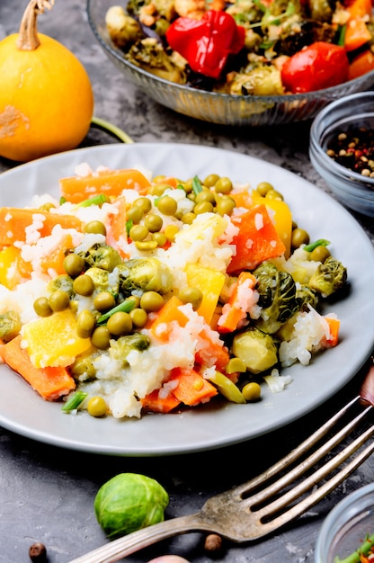 Risotto de verduras magras