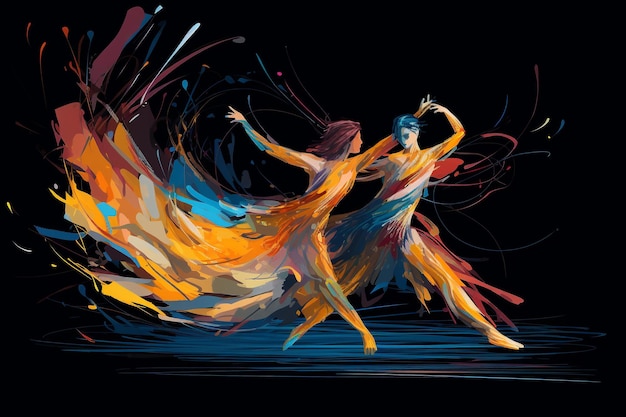 Foto ritmo en movimiento una representación abstracta de la danza