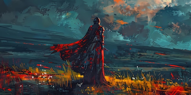 Ritter-Mädchen mittelalterliche Illustration Desktop-Hintergrund