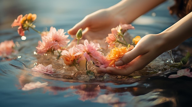 Ritual de la flor sagrada por parte de niñas