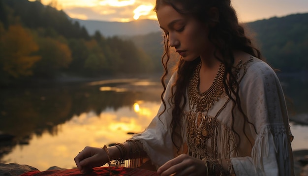 el ritual de la madrugada de fijar Martisor a la ropa