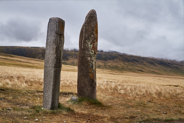 Ritualsteine für Opfer an die Götter Altai