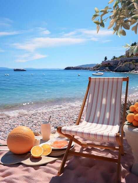 Riviera Francesa Mediterrânea à beira-mar Backdrop Beachfront Vie Design Criativo Live Stream Background