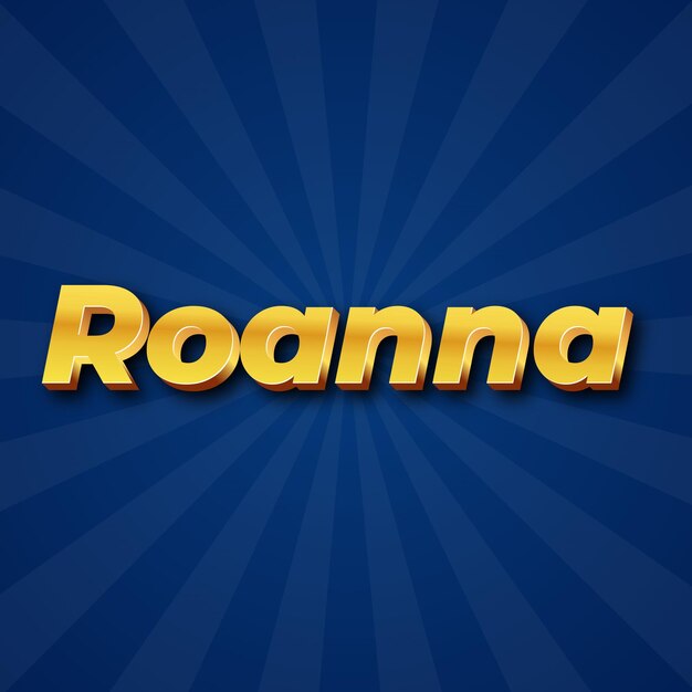 Roanna Text effect Gold JPG foto de cartão de fundo atraente