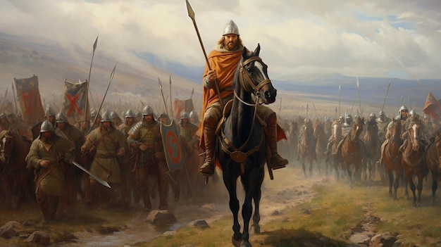 Robert the Bruce durante a batalha de Bannockburn