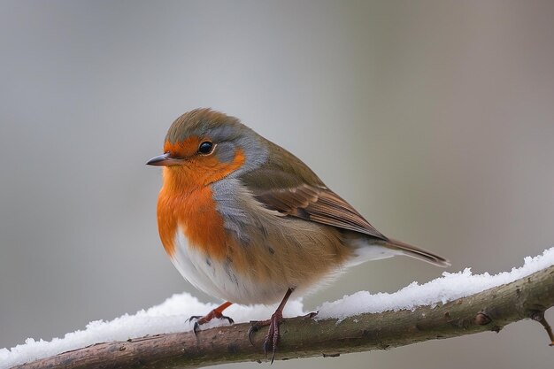 Foto robin redbreast en invierno