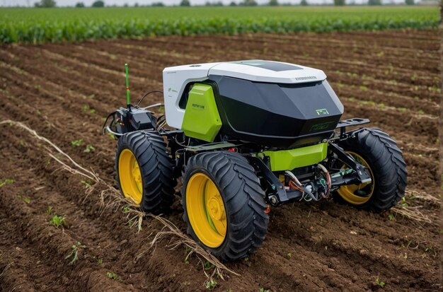 Robô agrícola autônomo em campo cultivado