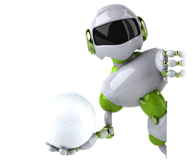 Robô verde - ilustração 3D