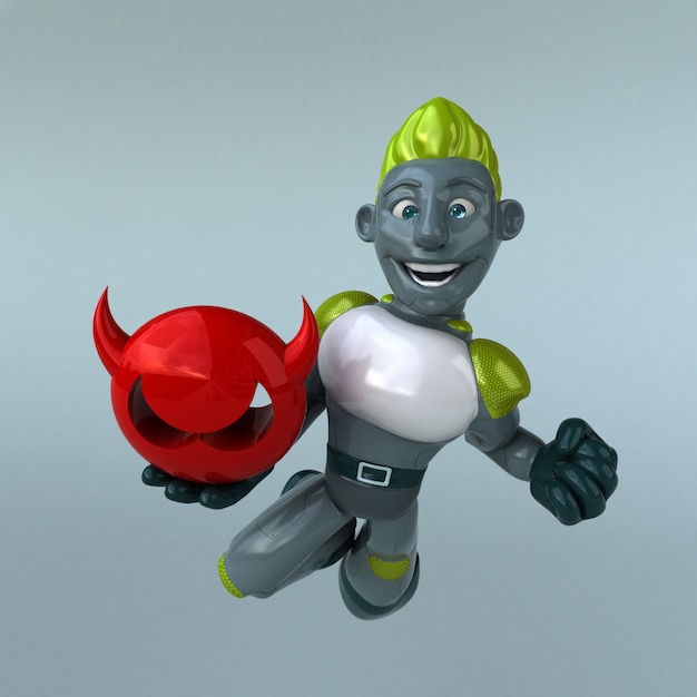 Robô verde - personagem 3D