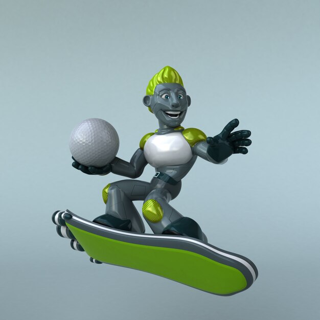 Robô verde - personagem 3D