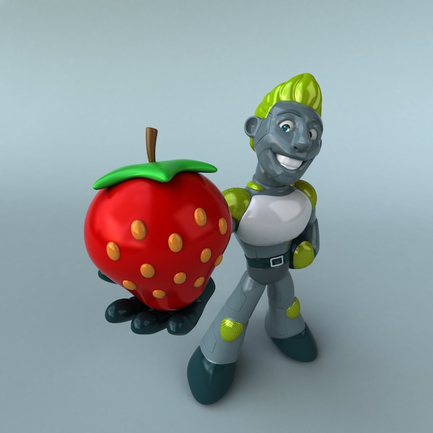 Robô verde - personagem 3d