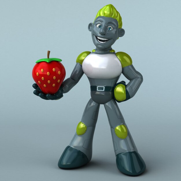 Robô verde - personagem 3D