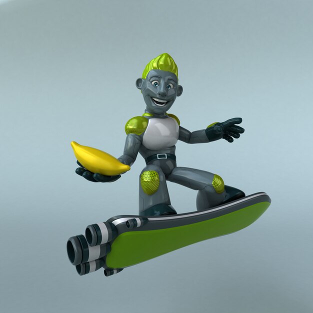 Robô verde - personagem 3D