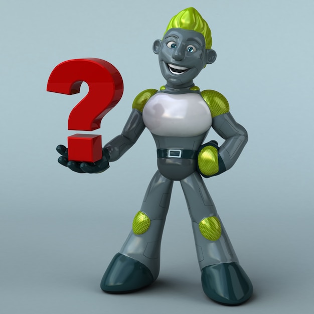 Robô verde - personagem 3D