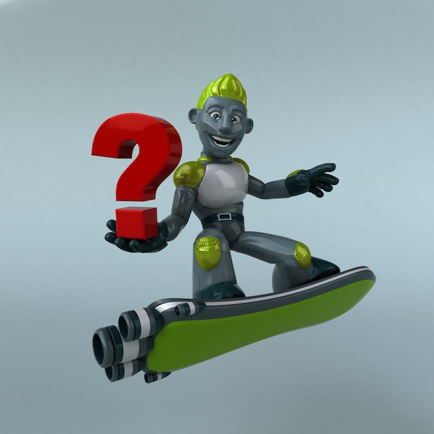 Robô verde - personagem 3D