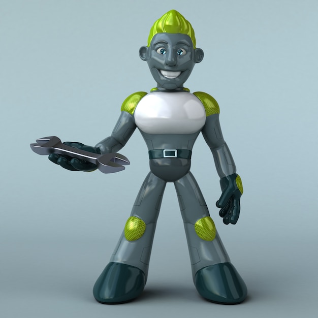 Robô verde - personagem 3D