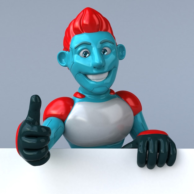 Robô vermelho - ilustração 3D