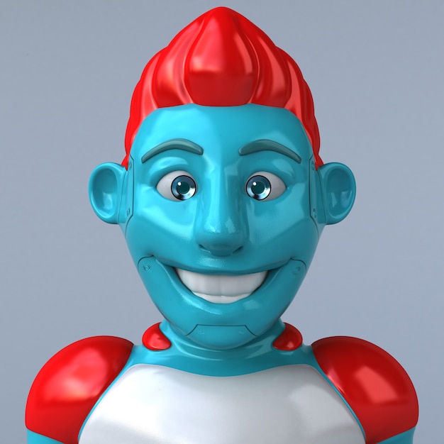 Robô vermelho - ilustração 3D