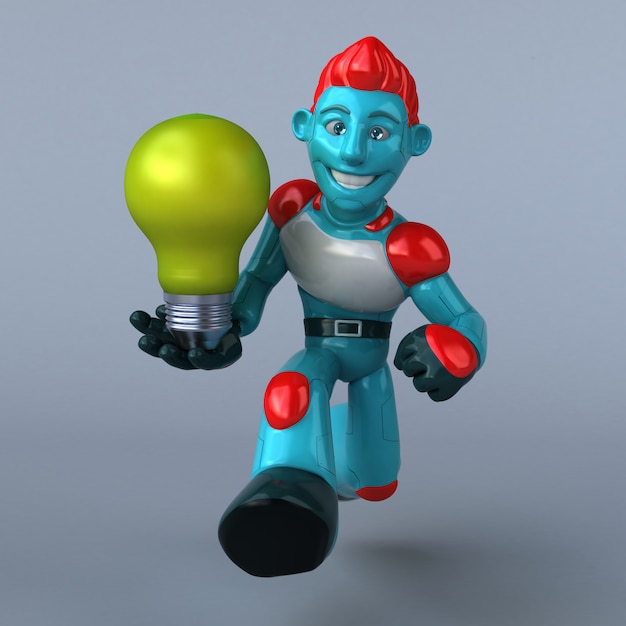 Robô vermelho - ilustração 3D