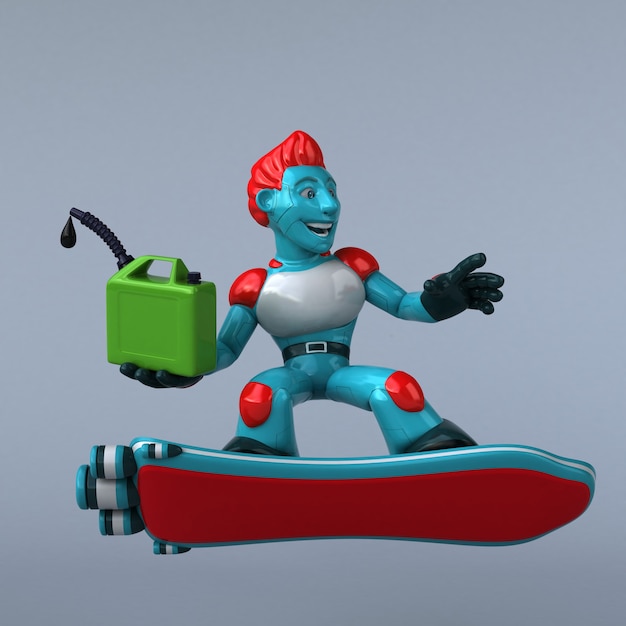 Robô Vermelho - Ilustração 3D