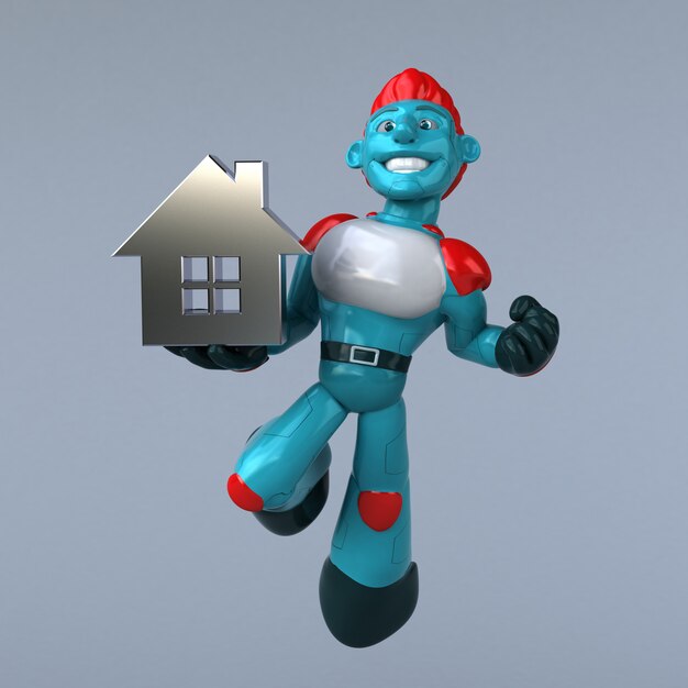 Robô vermelho - personagem 3D
