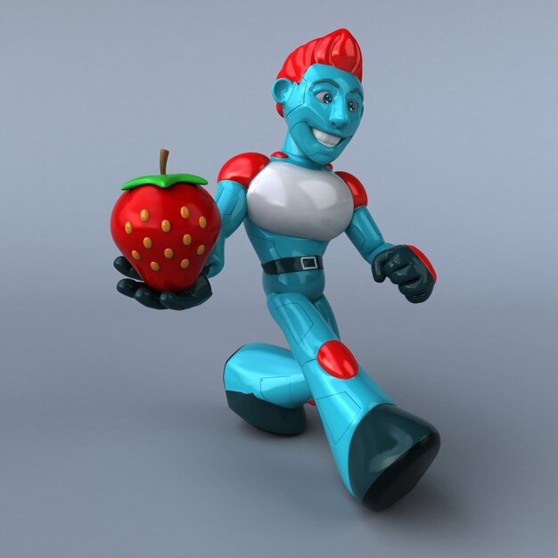 Robô vermelho - personagem 3D