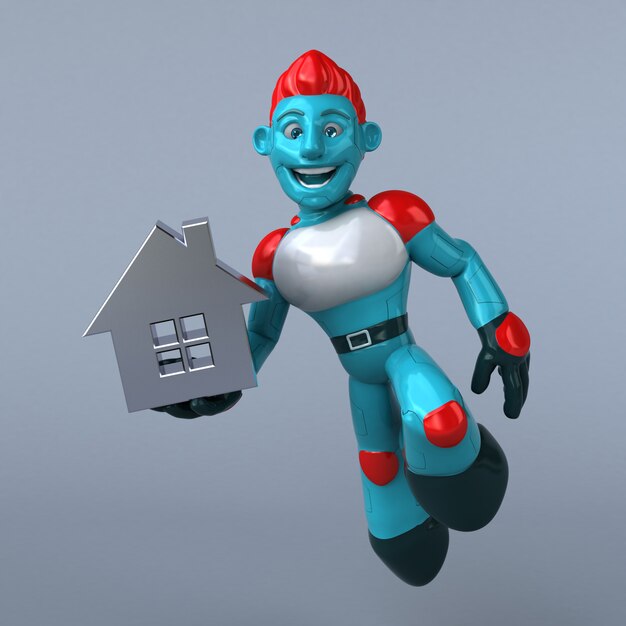 Robô vermelho - personagem 3D