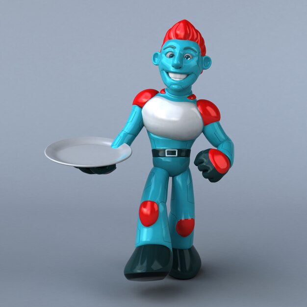 Robô vermelho - personagem 3D