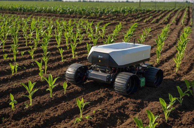 Robot agrícola autónomo en el campo