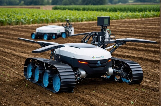 Robot agrícola autónomo en el campo