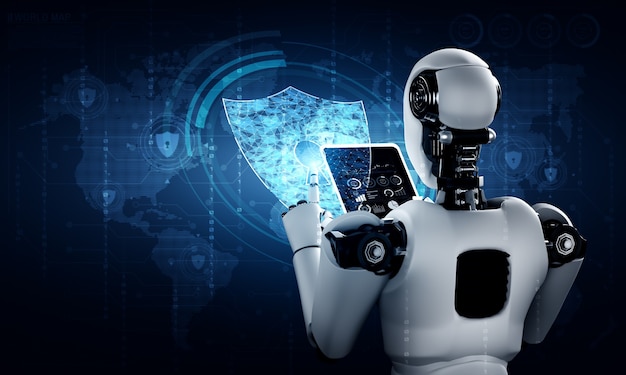 Robot AI que utiliza seguridad cibernética para proteger la privacidad de la información