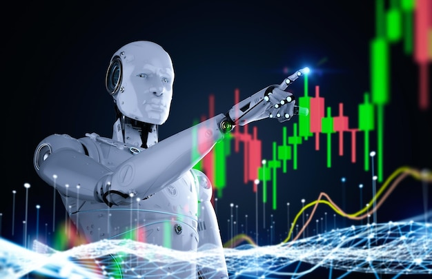 Robot analiza grandes datos del mercado de valores