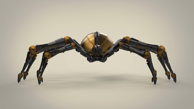 Robot araña futuriscit moderno de ciencia ficción