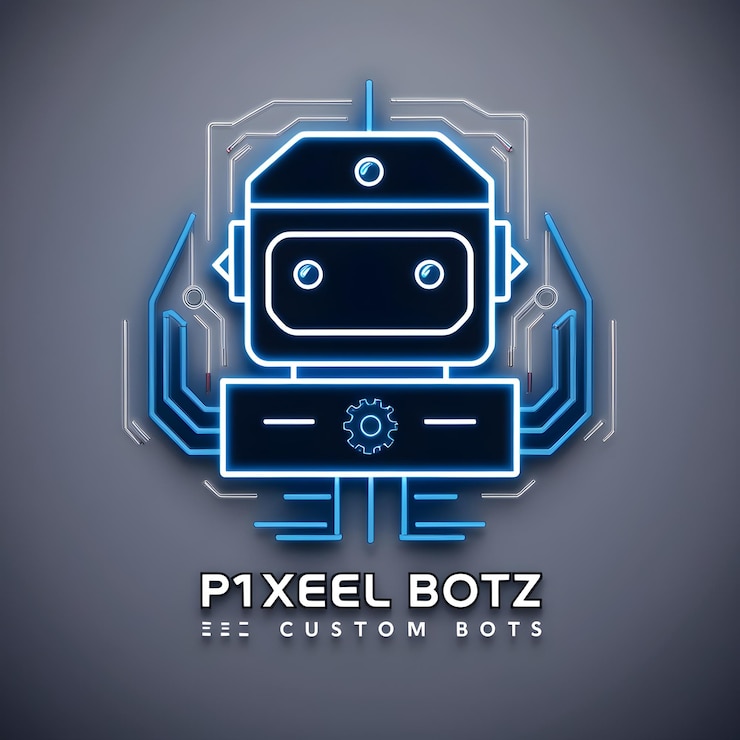 Foto un robot azul con un fondo azul y negro
