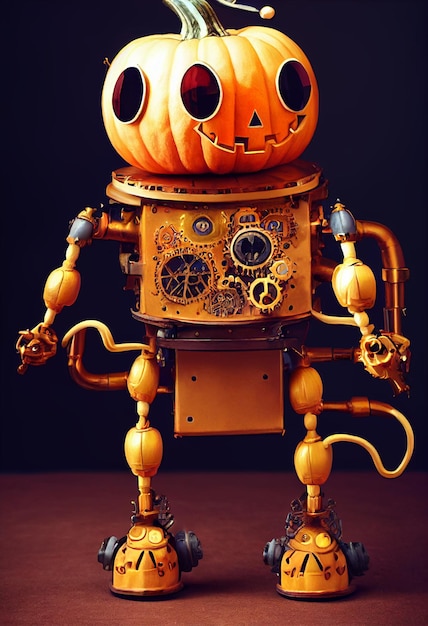 robot calabaza aterrador